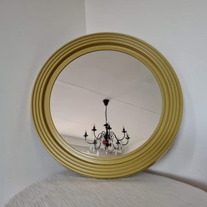 Vintage Mid Century Pop art  style big wall mirror in a plastic frame