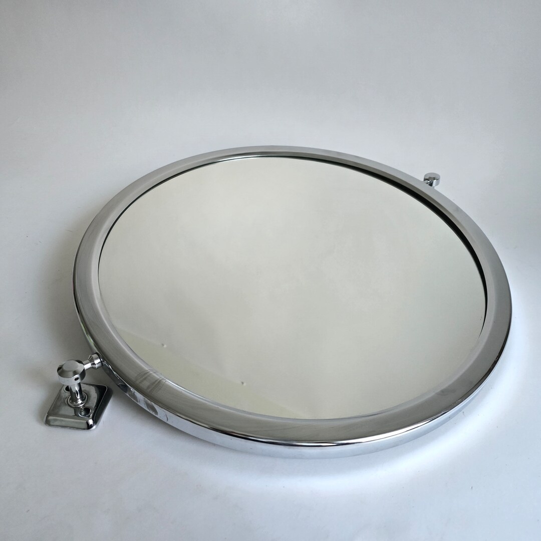 Vintage Chrome Bathroom Tilt Adjustable Mirror 80s - Etsy