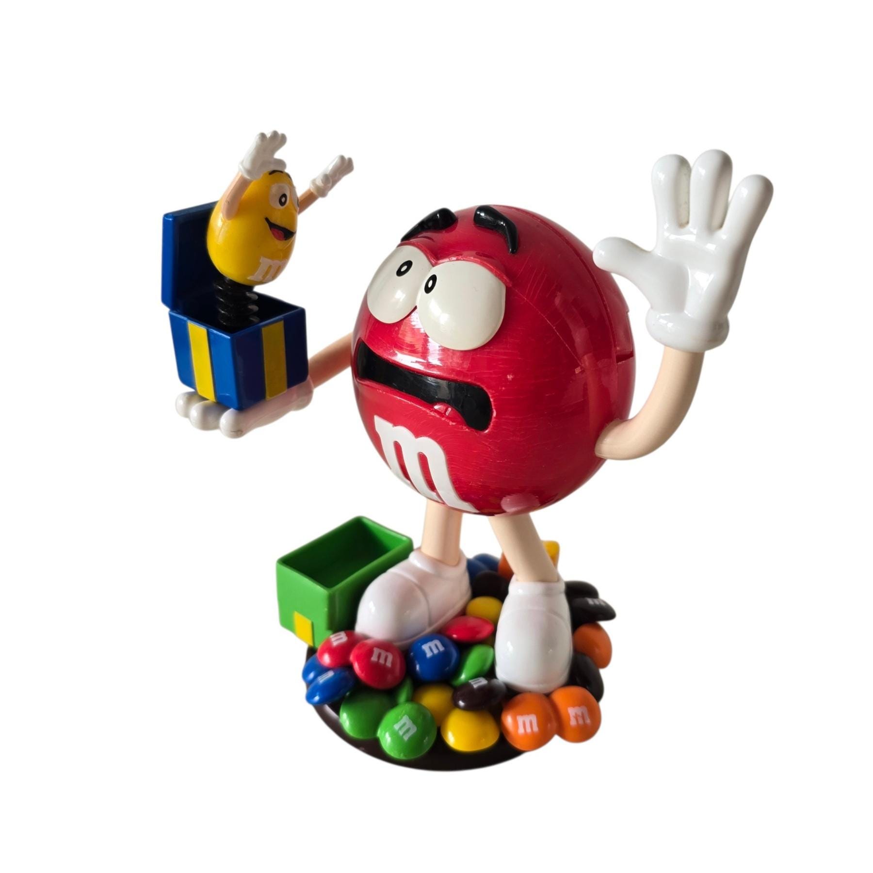 Vintage M&m's Red Character Figure With Jack-in-the-box