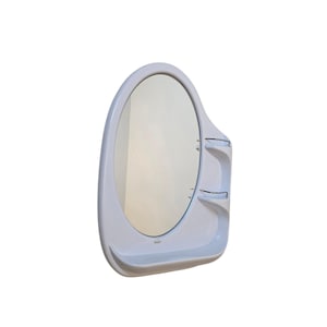 Vintage bathroom mirror with shelf  in a plastic