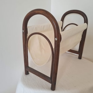Vintage Mid Century wooden magazin holder 80s