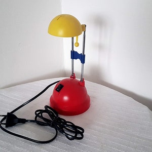 Vintage MEMPHIS style Colorful telescopic table lamp 1980s