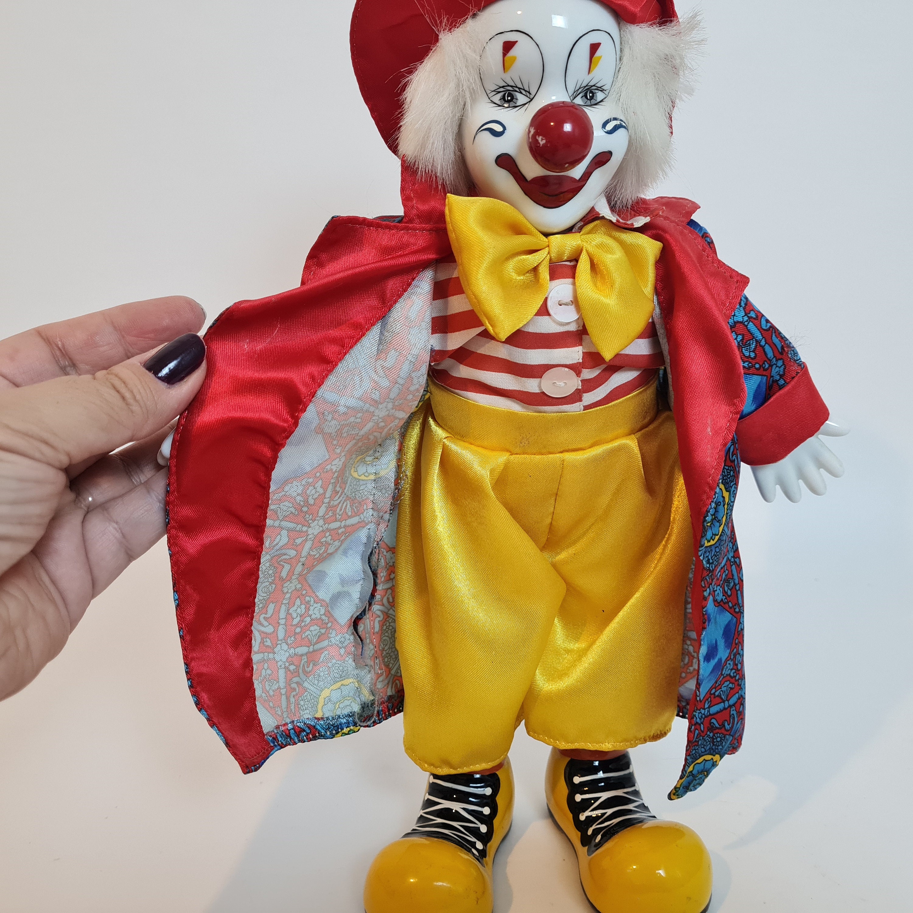 【ヴィンテージドール】ピエロ飾り ヴィンテージ装飾ピエロの置物、インテリア装飾人形 - Etsy 日本