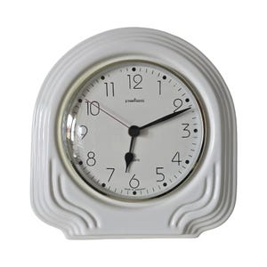 Vintage ceramic Mid Century Pallas electronic Wall Clock Germany 80s