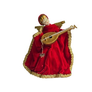 Vintage Wax Angel Koestel 30cm Christmas Tree Topper German Christmas decoration 70s