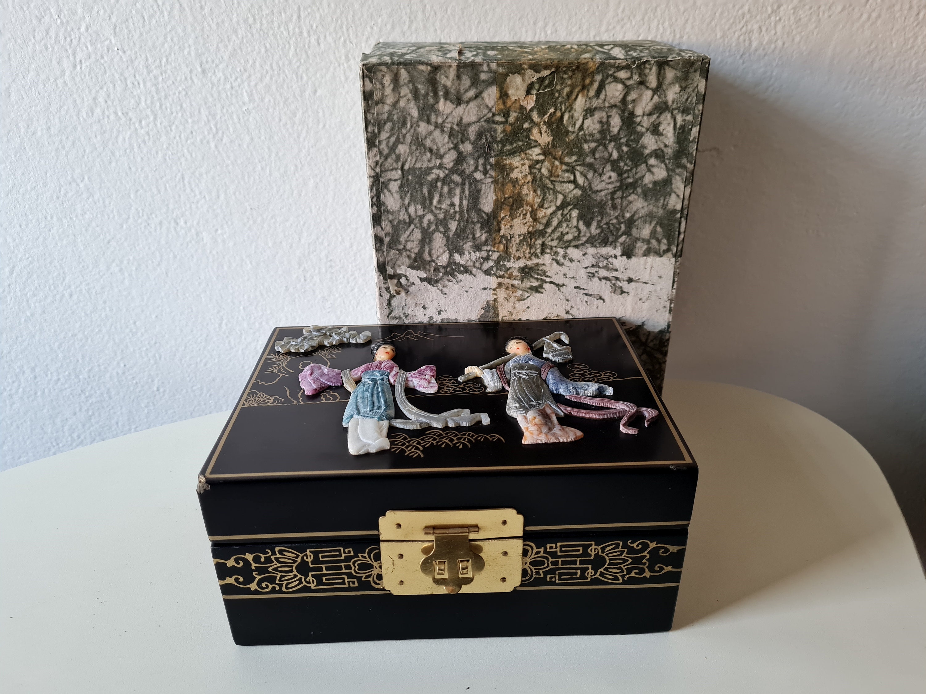 ヴィンテージ中国装飾彫刻翡翠未使用オリジナルパッケージ - Etsy 日本