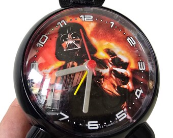 Vintage Darth Vader Alarm Clock Star Wars Black Plastic