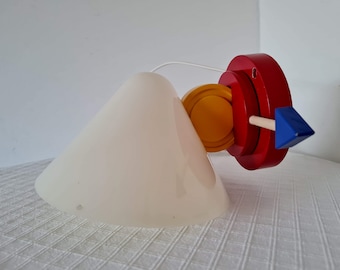 Lámpara vintage de Ikea estilo Memphis Milano, lámpara de escritorio o pared retro de los años 90
