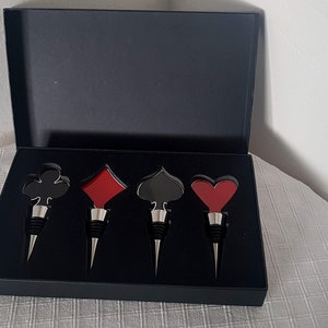 Vintage wijnfles stop set Kaartpakken in presentatie doos