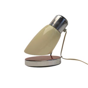 Vintage  Midcentury modern chrom and Glass Table Lamp 60s