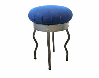 Vintage Memphis Milano Style Ikea Stool Uri Post modern 1995