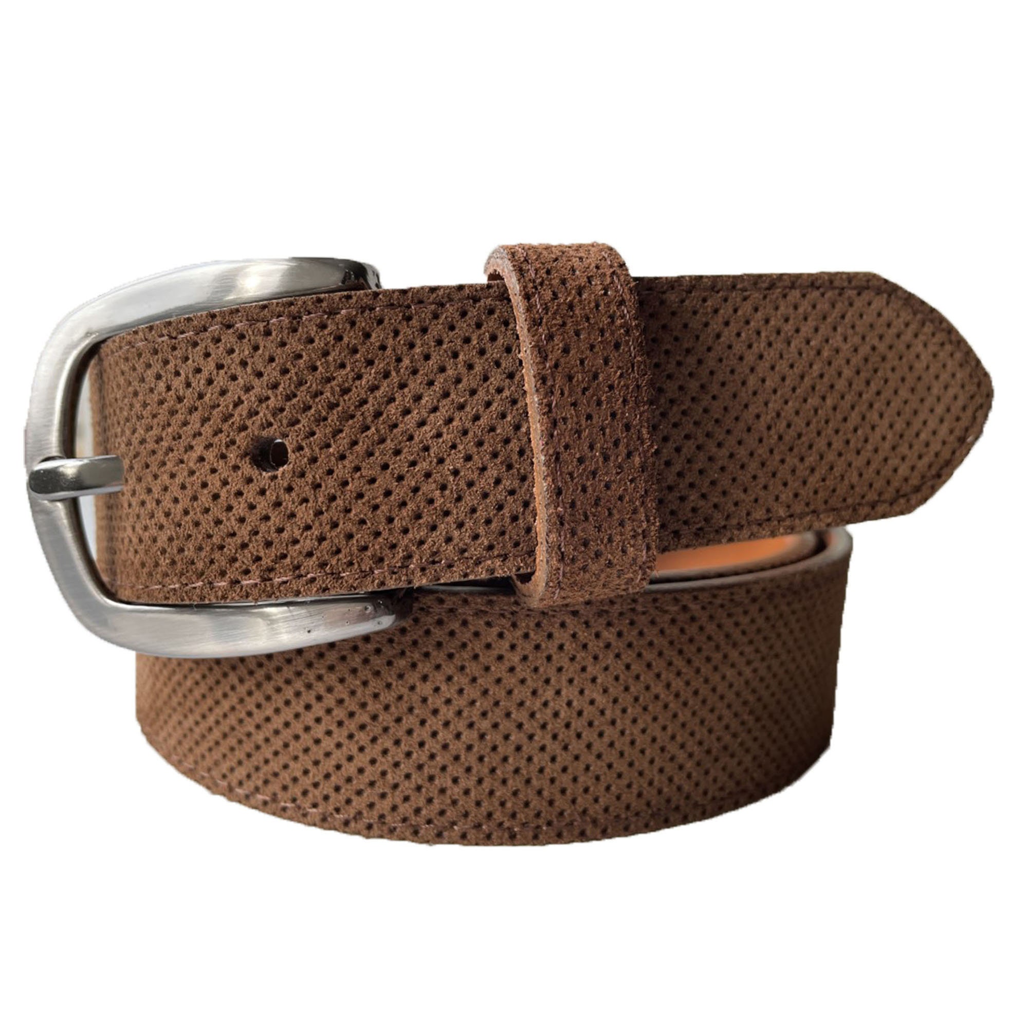 WORTH BELT BLACK SUEDE BROWN LEATHER ITALY Size SMALL Belt – Black Suede | Classic Italian-Made Belt︱Myrqvist main image 2