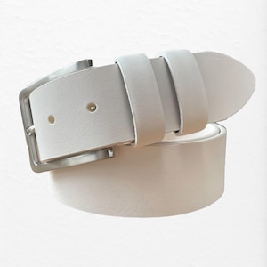 【cacharel】 WHITE LEATHER wide BELT cacharel】 WHITE LEATHER wide BELT leather CACHAREL Women