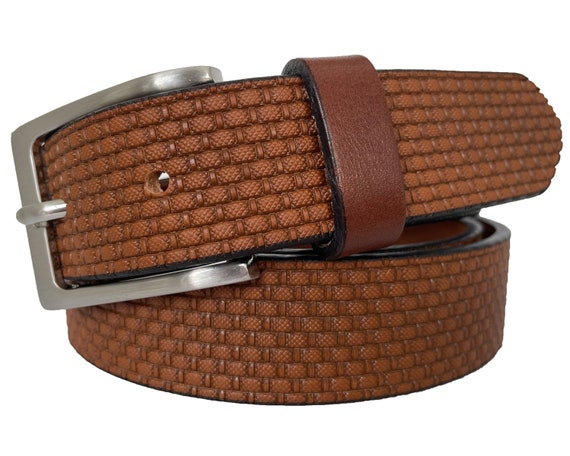 Italian Leather Belt Cognac Tan Single Skin Hide Leather  display picture 2