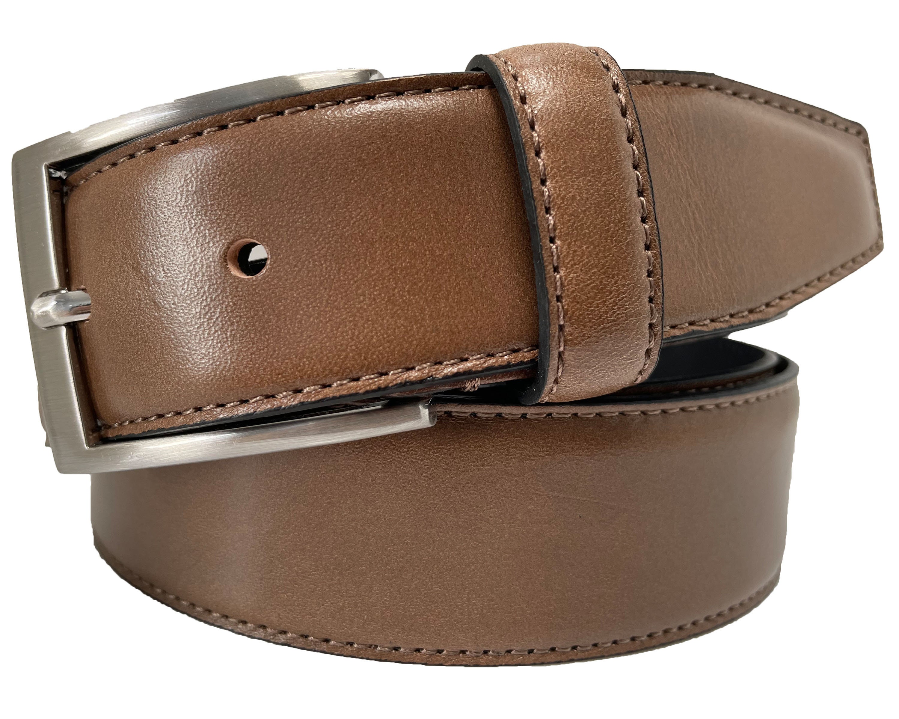 Ferratti Studio. Calf Details Leather, Brown Belt 40 Italian Calf and Italian Calf Suede – Fairway Exotics main image 4