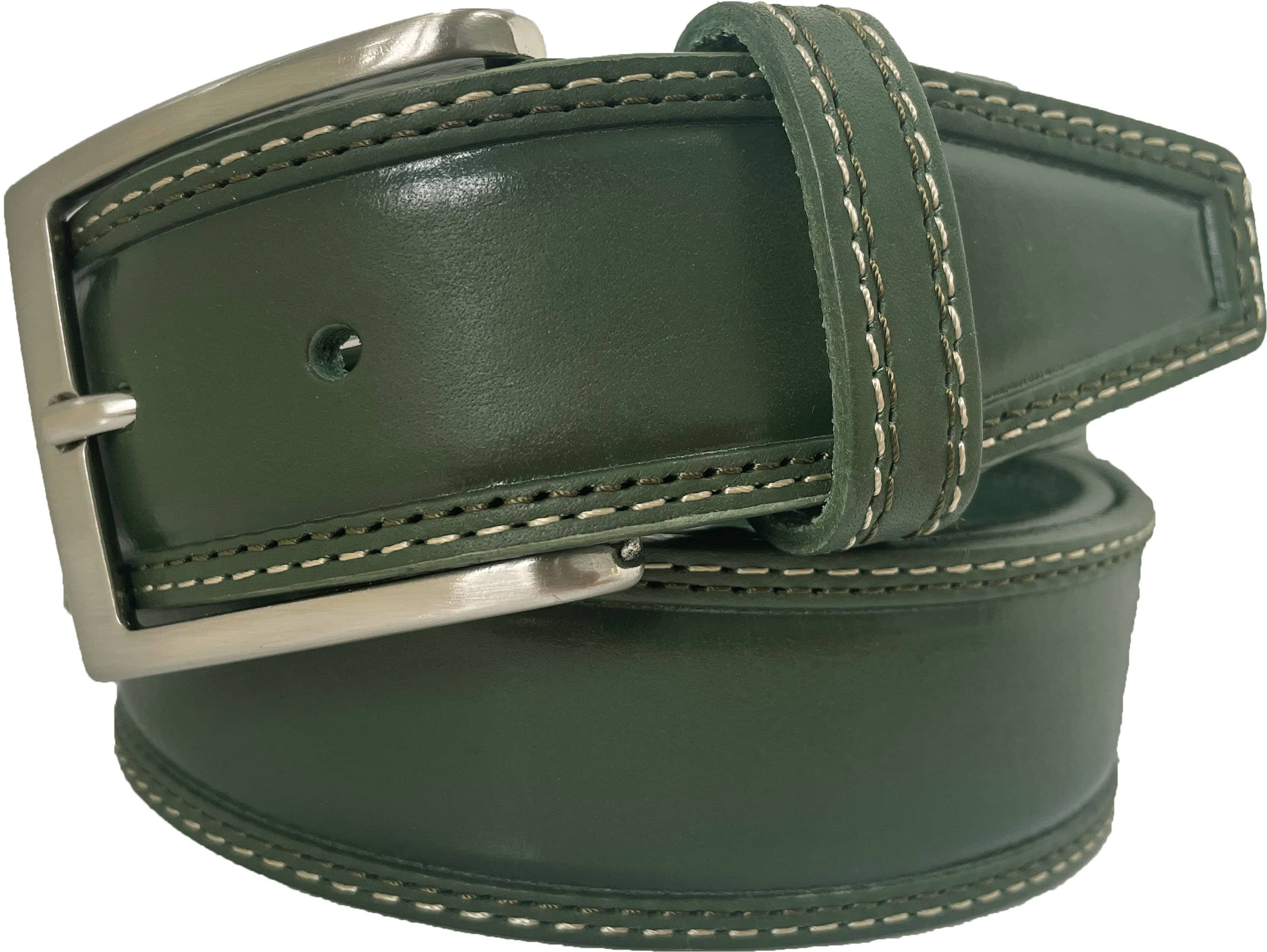 Leather belt, Western Stitched-Suede-lined, Thick, vegetable-tanned leather  belt, Can be a concealed carry belt or gun belt