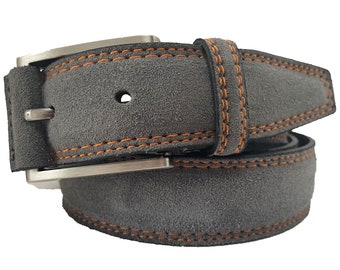 Men's Reversible Casual Jeans Leather Belt 3.5cm strap Made in England 