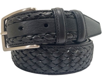 Vintage FURLA Leather Belt: Black, Silver Buckle, Made in  display picture 3