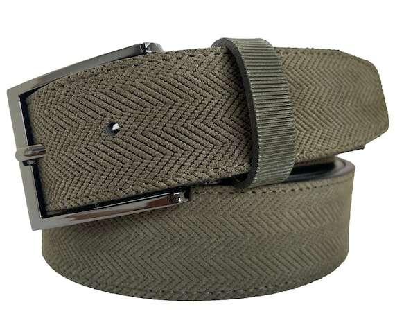Zig Zag Webbing: Olive & Natural Zig Zag Webbing: Olive & Natural