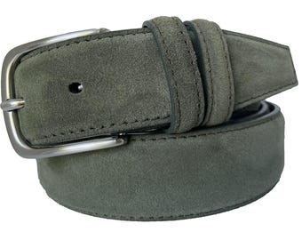 Vintage Charles Jourdan Belt, Charles Jourdan Green Suede  display picture 1