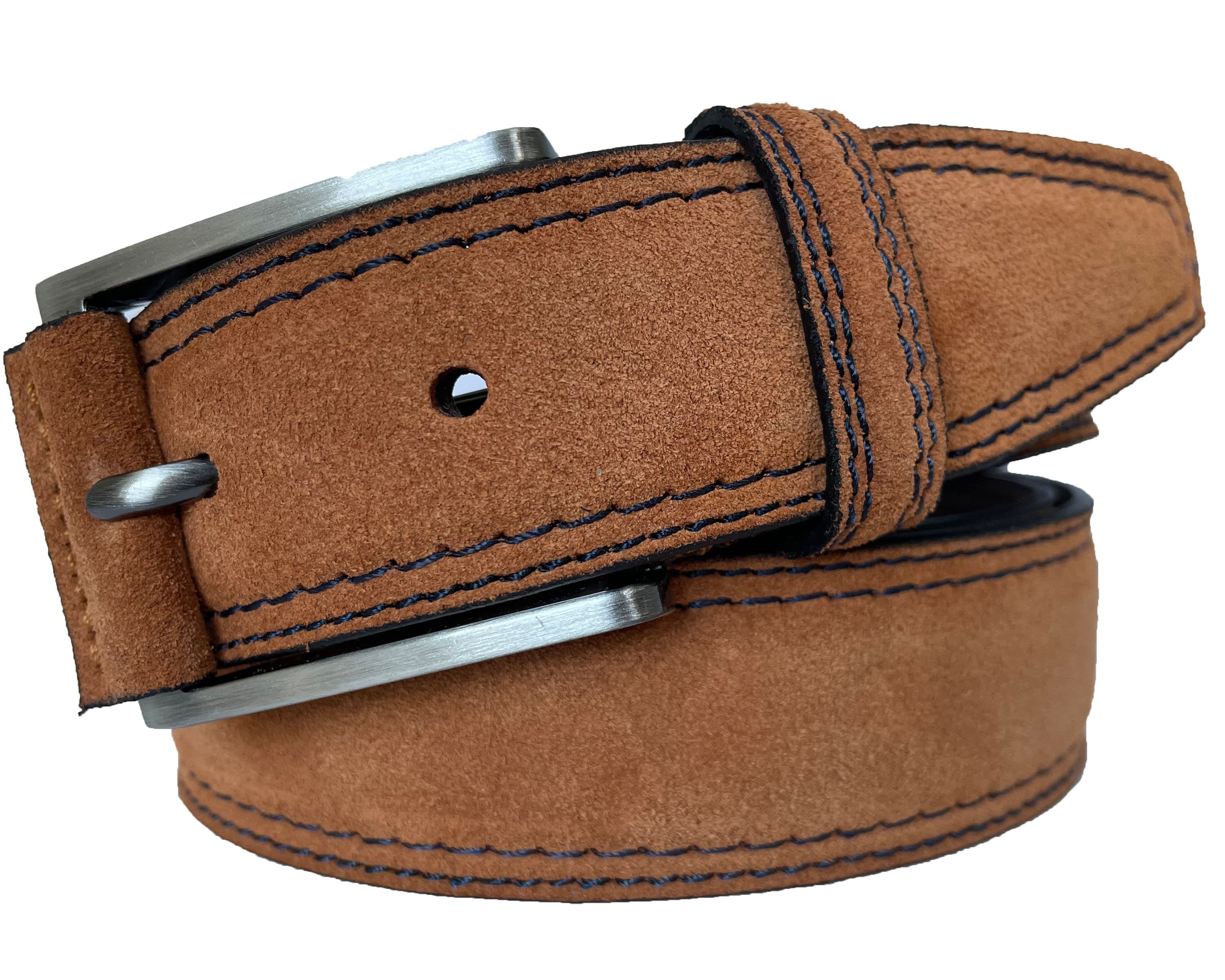 JOSTA ITALY MADE SUEDE TAN PATTERN RUSTIC BUCKLE BELT IMG_0286.jpg?v=1732078616&  main image 3