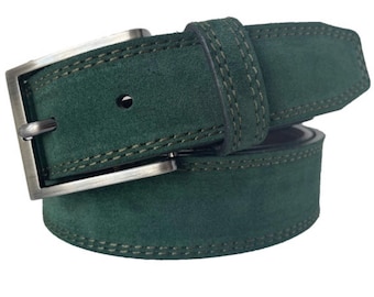 Ceinture en veau végétal noir fumé - Ceintures de luxe sur mesure