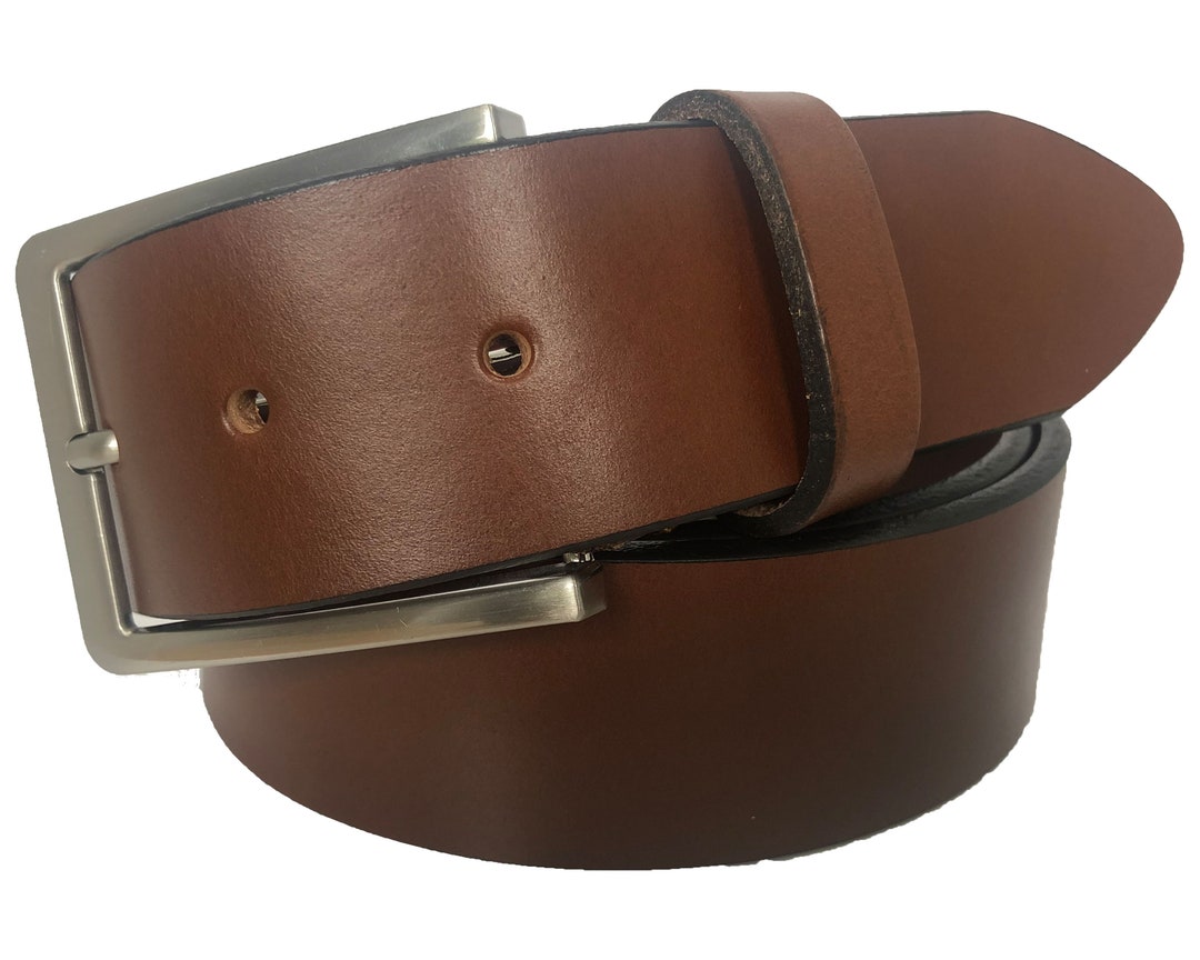 Mens Cognac Brown Single Skin Italian Hide Leather Belt 40mm - Etsy