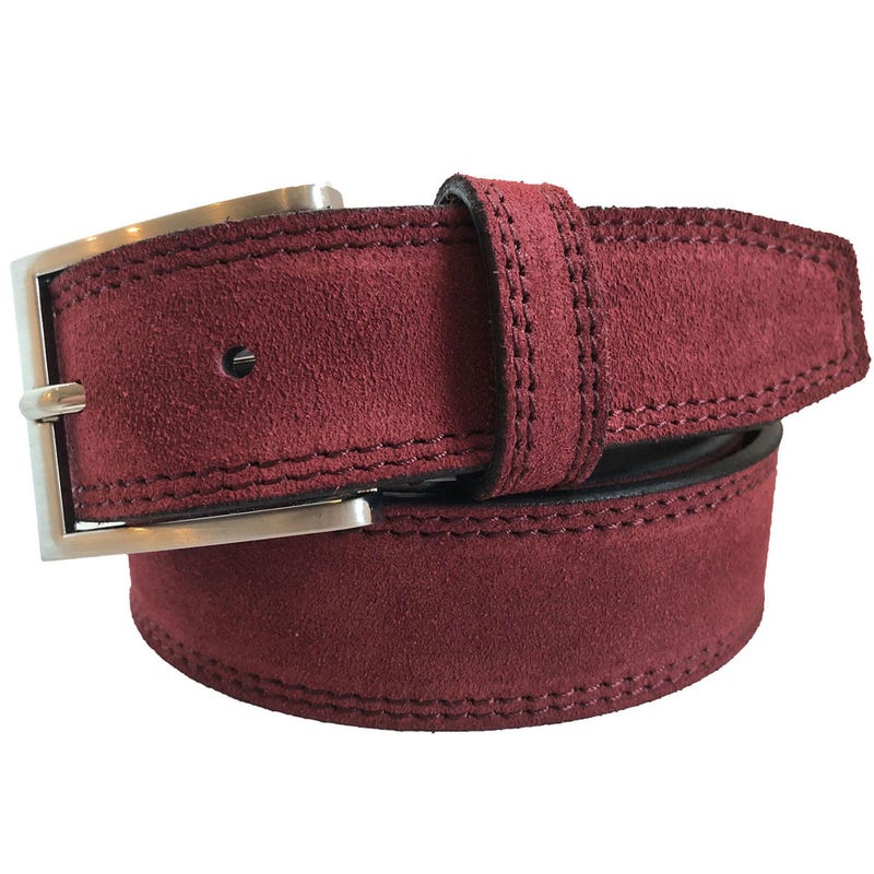 Burgundy Suede Corset Belt
