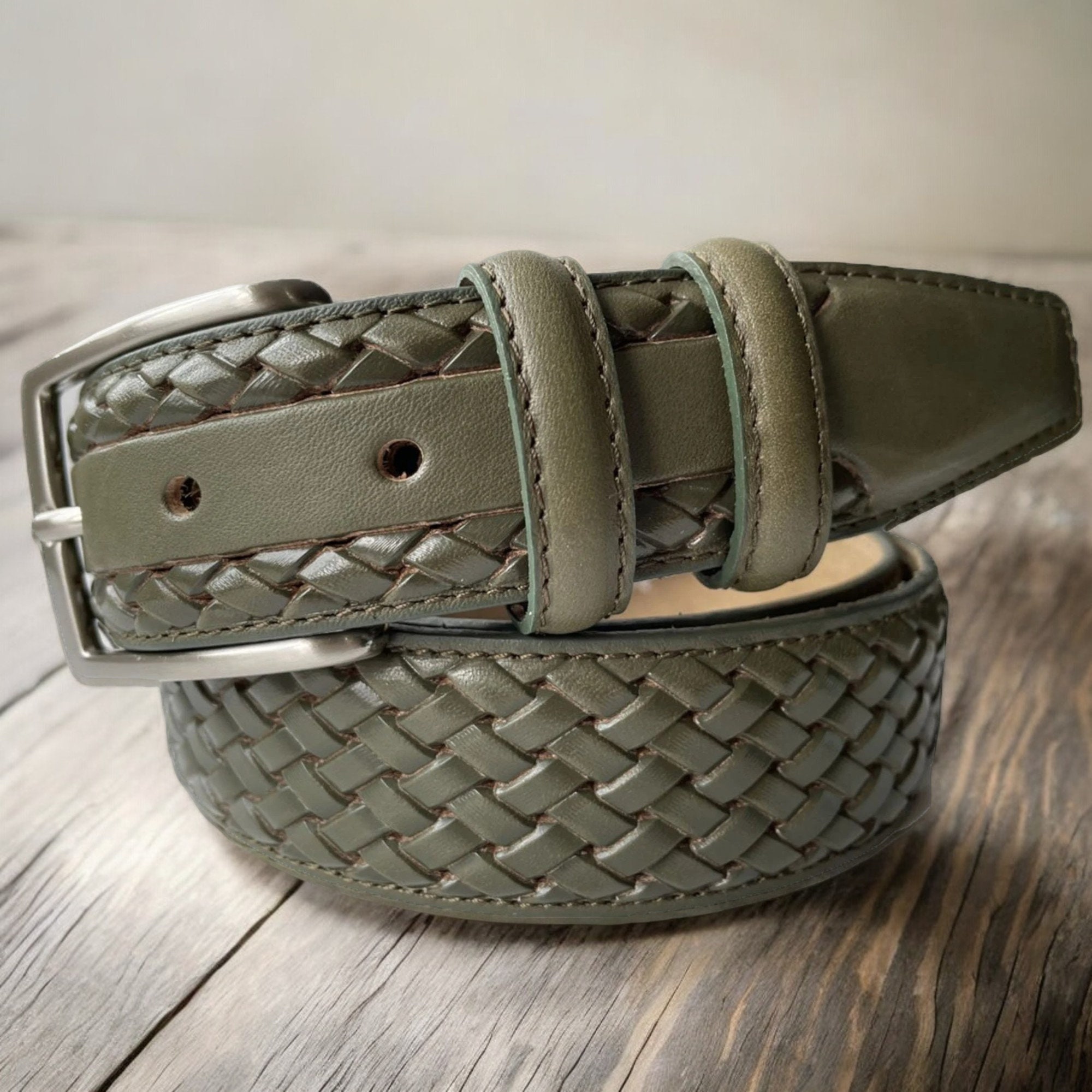 Green Woven Belt Men main image 2