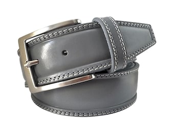 メンズイタリアンスエードベルト ライトグレー 35mm - Etsy 日本