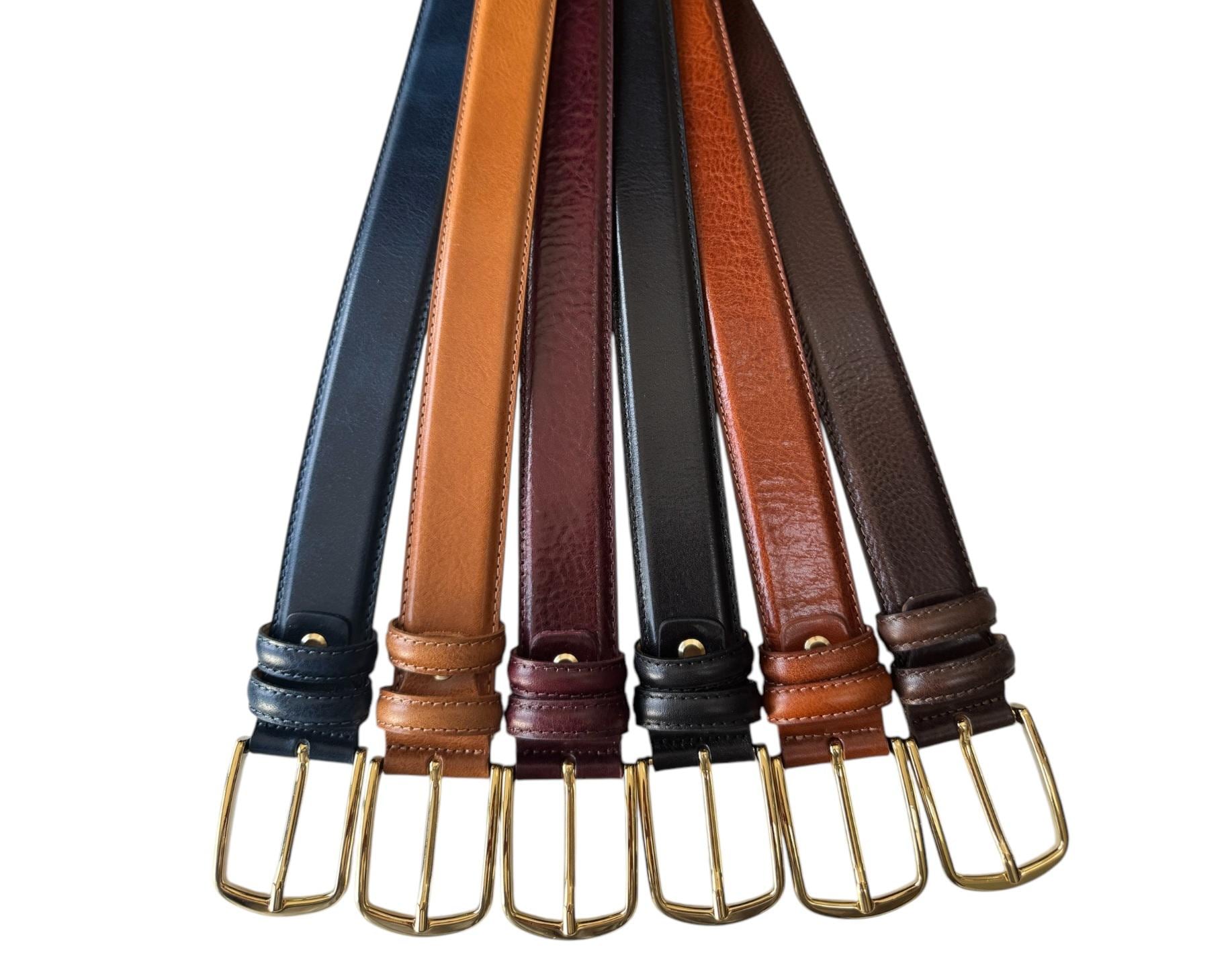 Vintage 1980\'s Navy Blue Feather Flames Retro Buckle Belt 25-29\