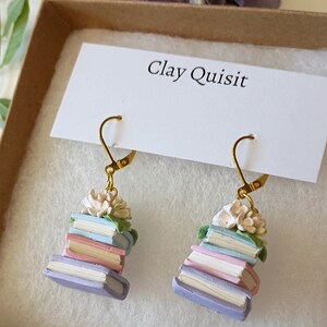 Acrylic Vintage Book Earrings For Women - Cute Teacher/Student Dangle Earrings, Hypoallergenic Gift - View #4
