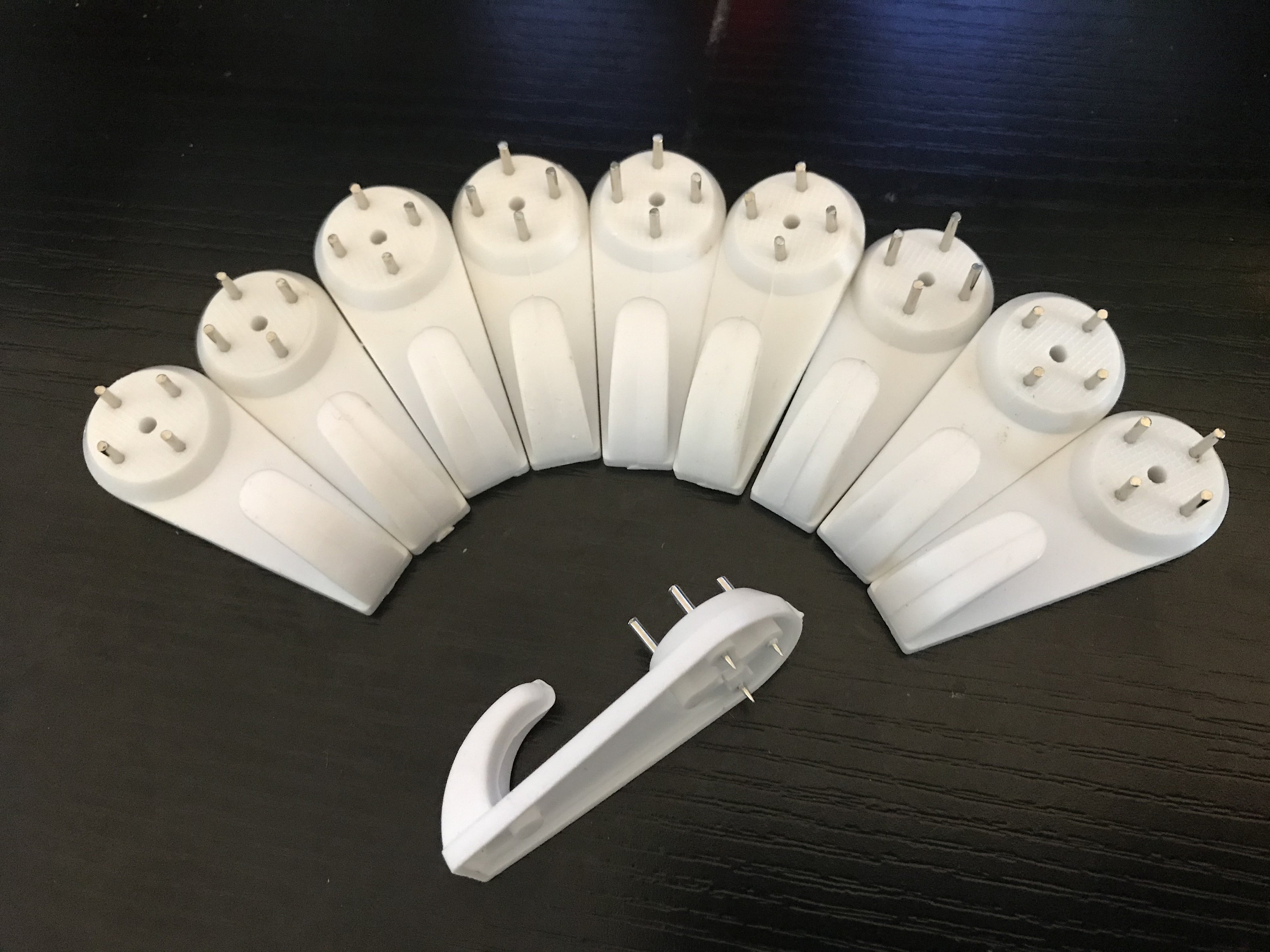 Pack 10 Plastic Picture Hooks Hard Wall Nail Fixings Etsy