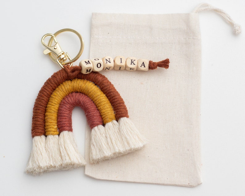 Macrame Keychain Kit Macrame Keychain Personalize DIY Etsy