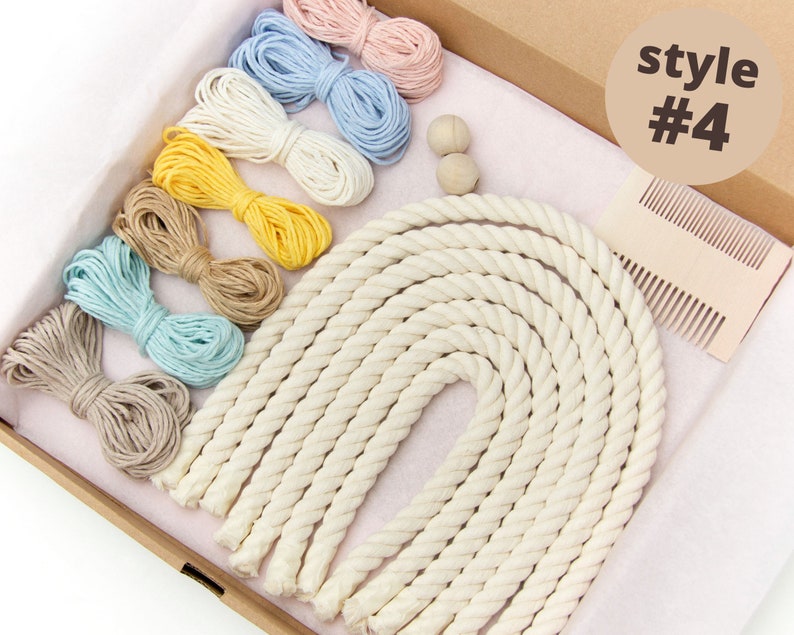 DIY Macrame Rainbow Kit Rainbow Wall Hanging Kit for Adults Etsy