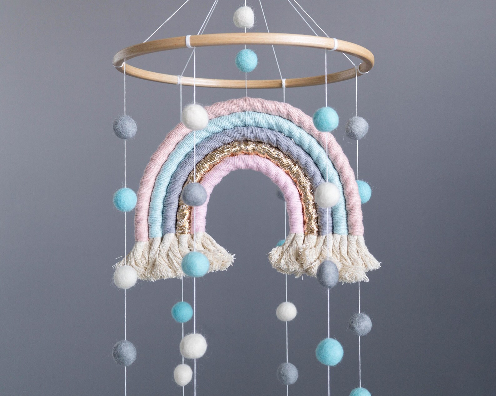 RegenbogenDekorBabyMobile Regenbogen Makramee und Etsy