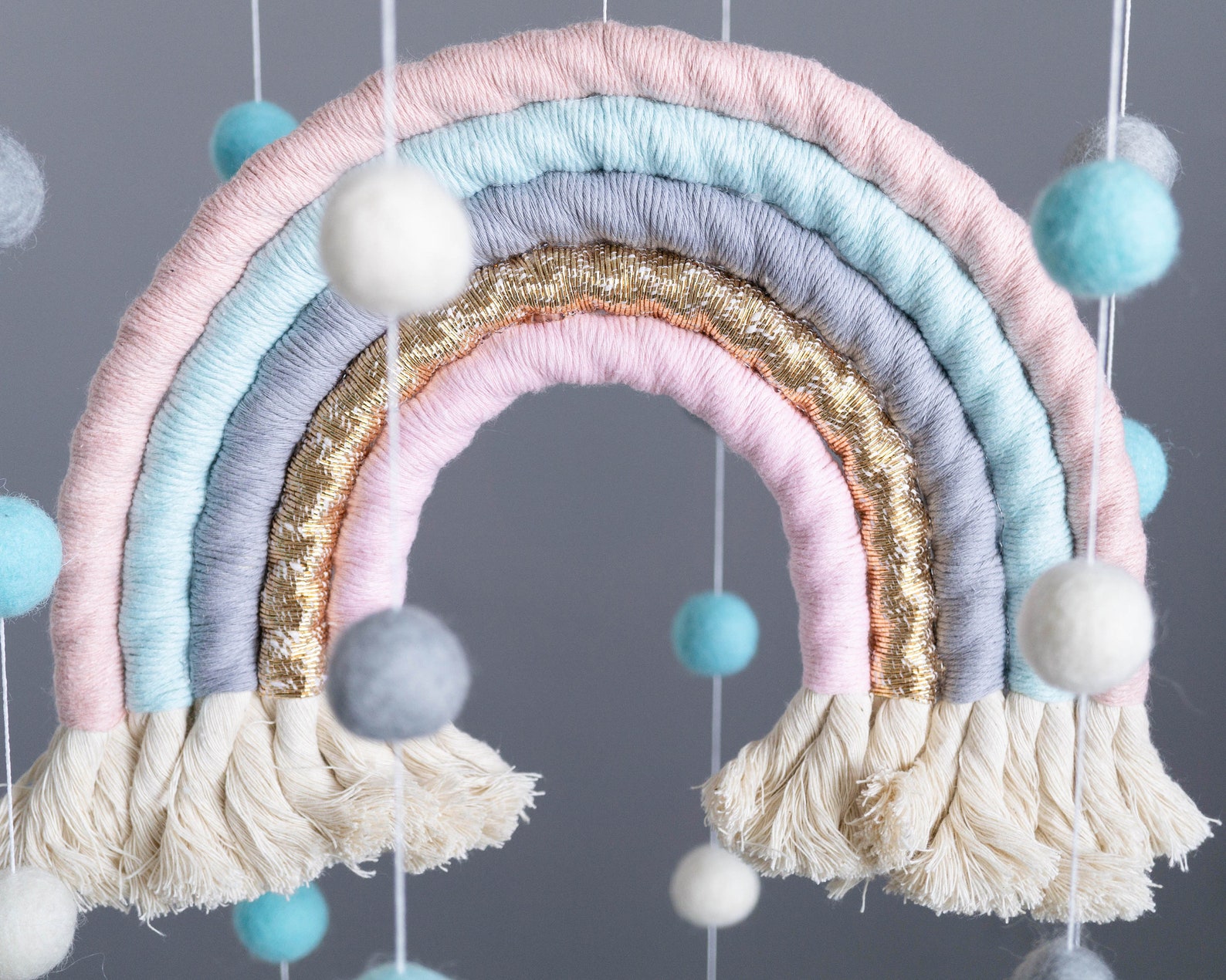 RegenbogenDekorBabyMobile Regenbogen Makramee und Etsy