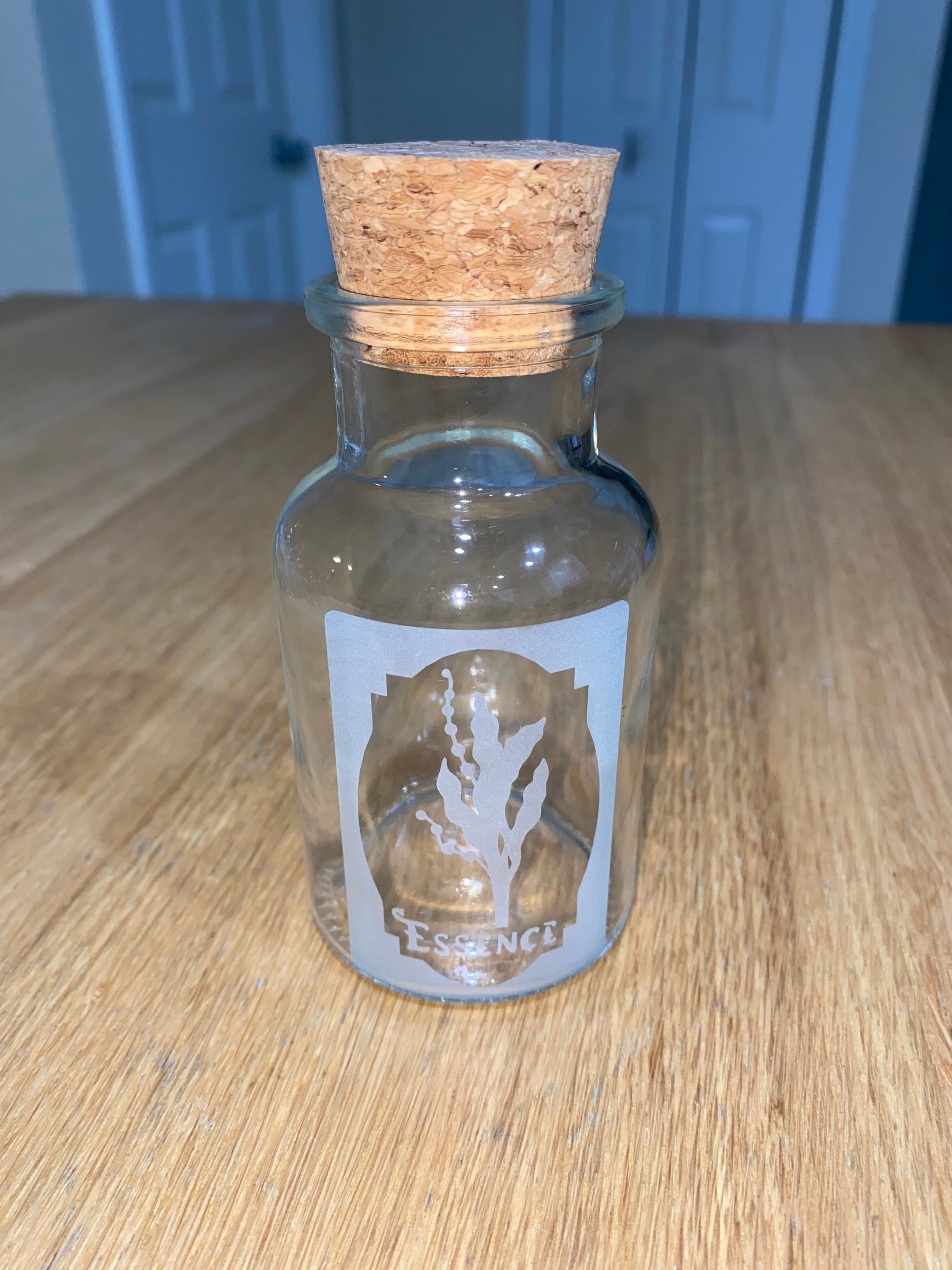 Merlock Beach One Ocean Potion Jar Etched Glass Mermaid Merlock Merwitch Sea Witch ...