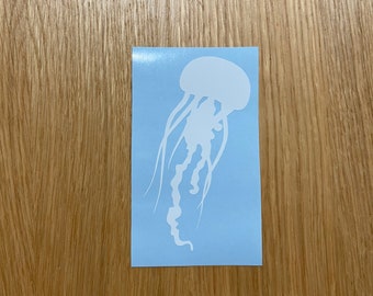 Jellyfish Vinyl Decal Sticker, Ocean Beach Coastal Sea Life Seashore Salt Life Diving Snorkeling Scuba Fishing Car Truck Boat Window Laptop