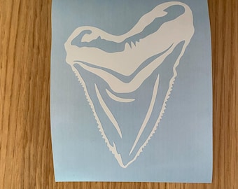 Shark tooth Vinyl Decal, 4 styles, Laptop, Phone, Car, Truck, Boat
