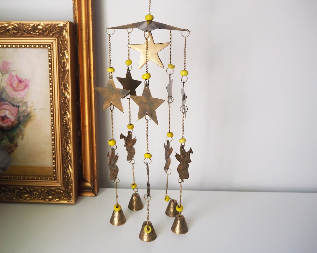 Vintage Wind Chime Vintage Brass Wind Chime Brass Wind Chime Angel Wind