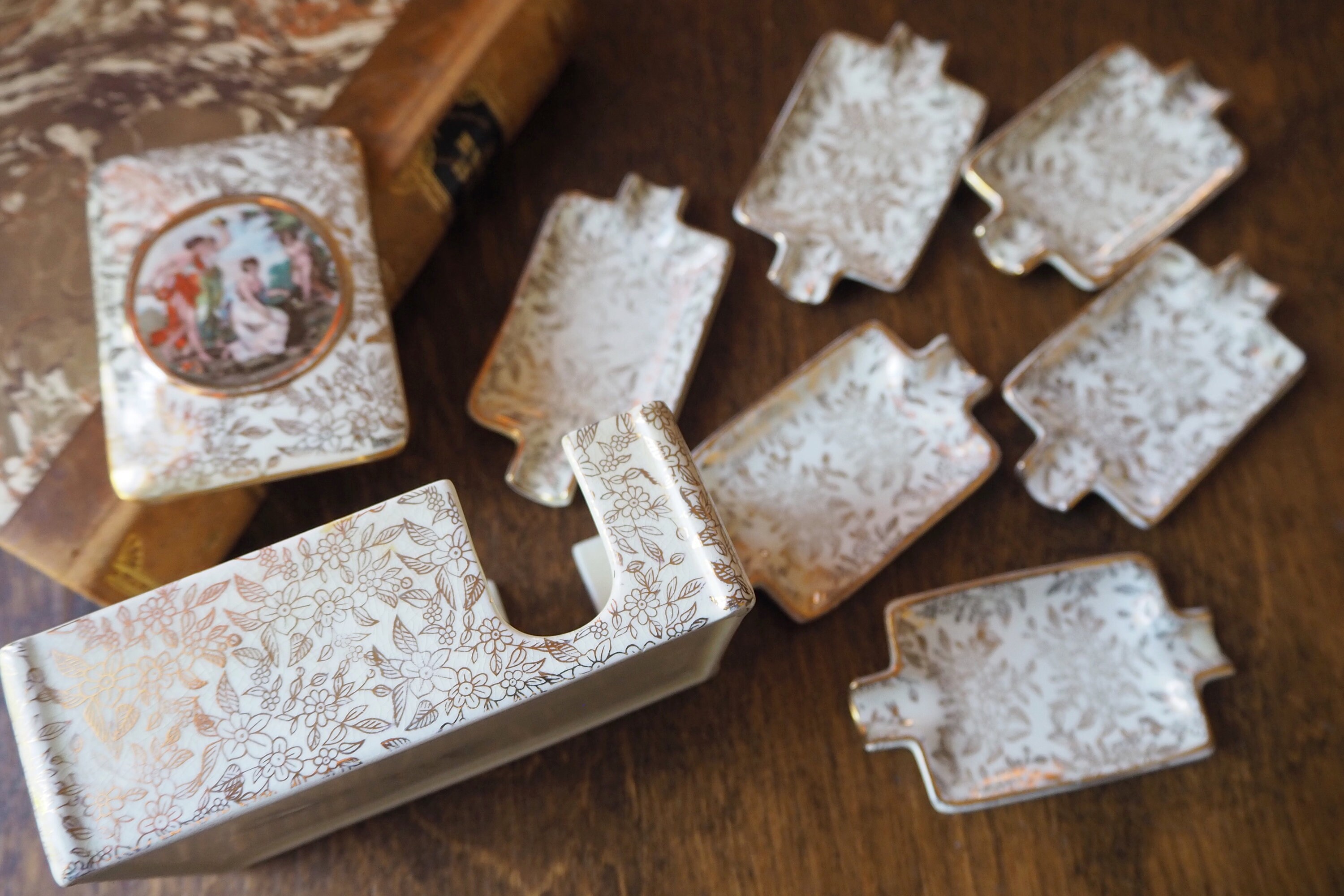 Vintage Cigarette Box | Vintage Ashtray Set | Empire England