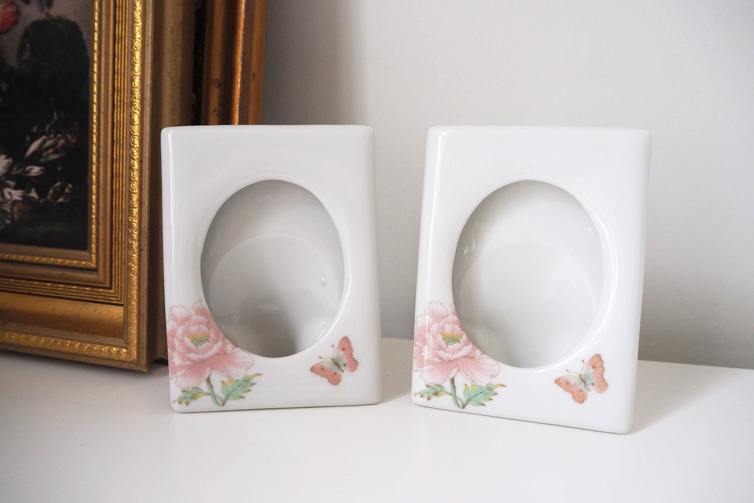vintage ceramic frame ヴィンテージ セラミック フレーム Set of Two Vintage Ceramic Photo Frames | Ceramic Photo Frames