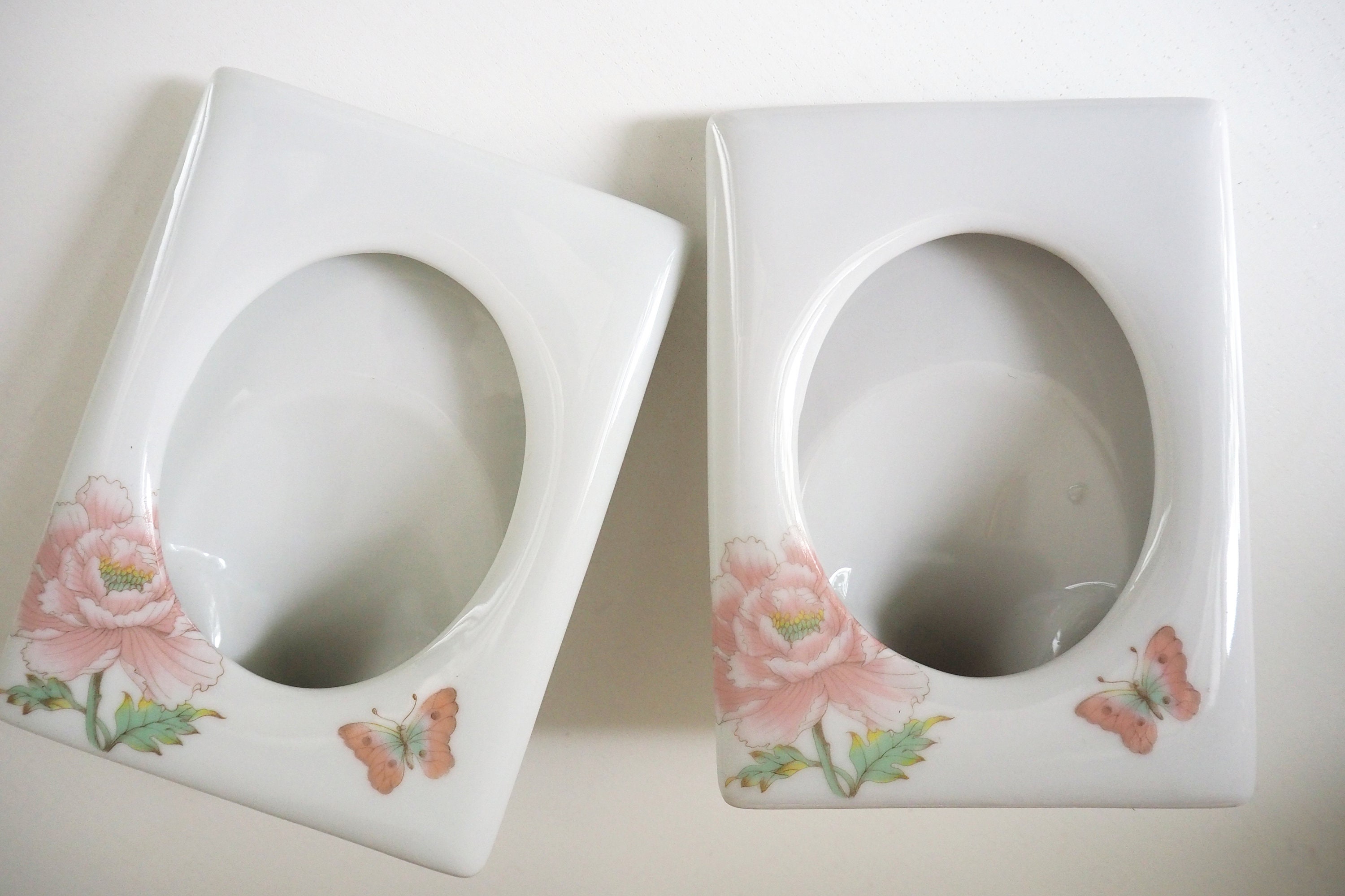 Set of Two Vintage Ceramic Photo Frames | Ceramic Photo Frames 