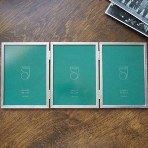 Vintage triple picture frame | Vintage silver plated photo frame | Jyden triple photo frame | Vintage hinged picture frame