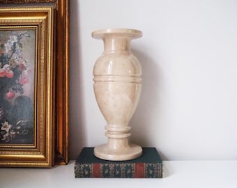 Vintage vase | Large marble vase | Vintage marble vase | Beige marble vase | Vintage vases | Vintage marble home decor