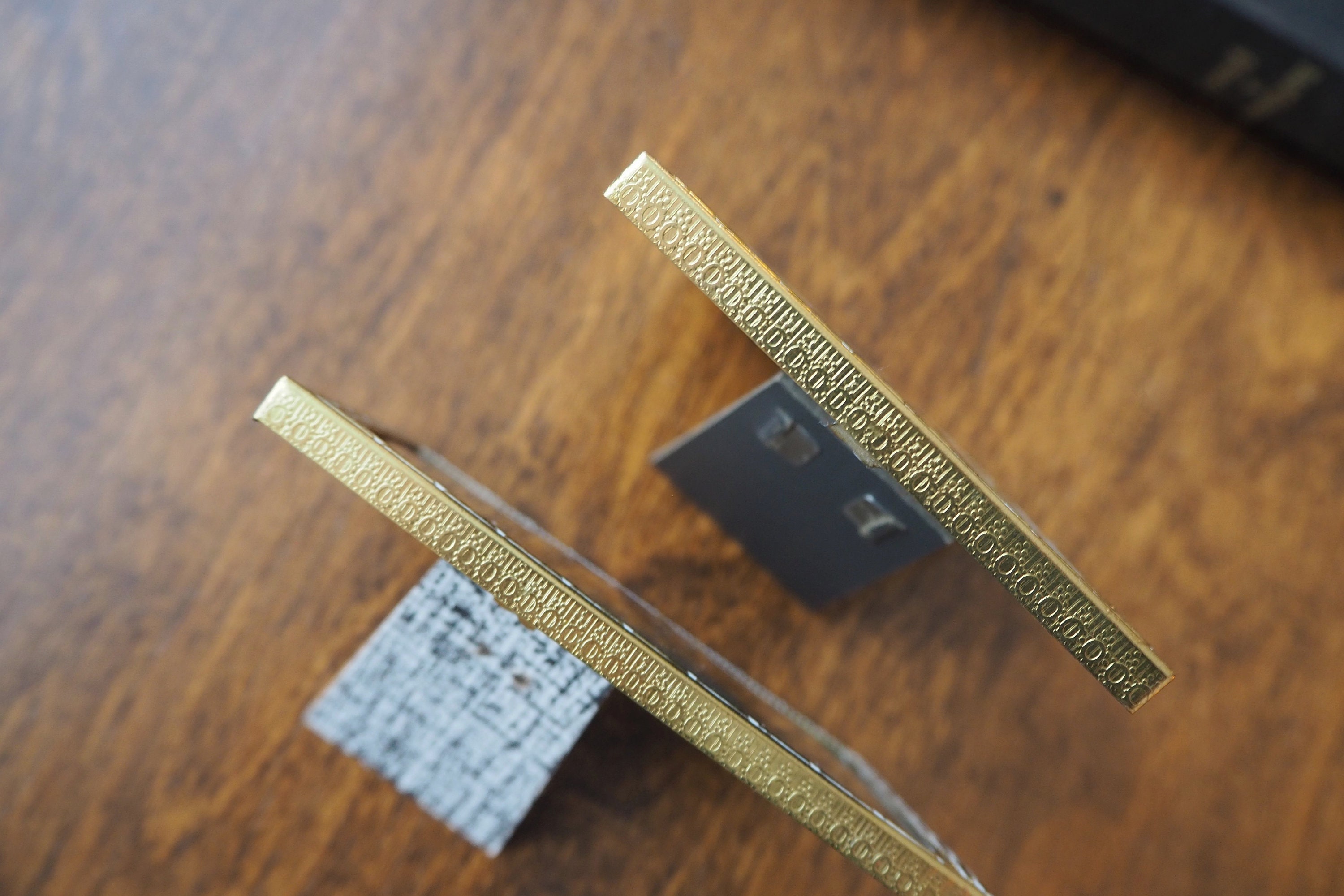 Set of Two Vintage Brass Photo Frames | Brass and White Photo Frames ...