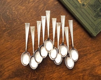 Vintage Imperial Stainless Japan Teaspoons Tulips & Textured