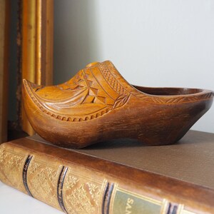 RESERVED FOR Vintage Wooden Handcarved Shoe Wooden Clog