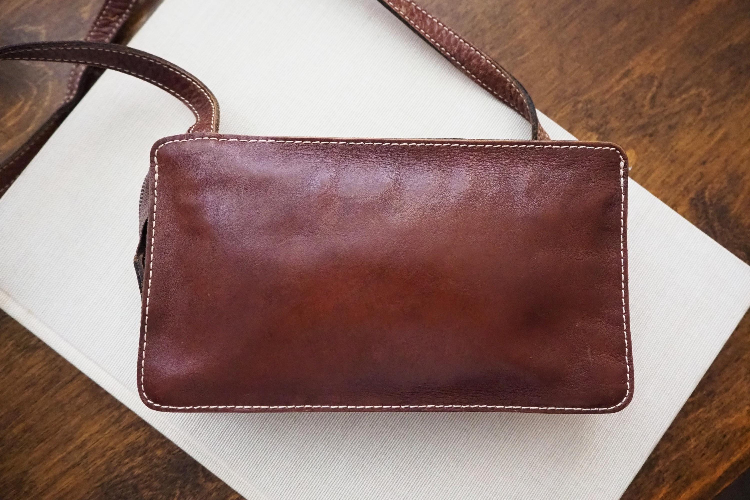 Vintage Leather Bag | Small Vintage Crossbody Bag | Brown